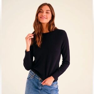 NWT Naadam The Original Cashmere Sweater Navy Size Medium